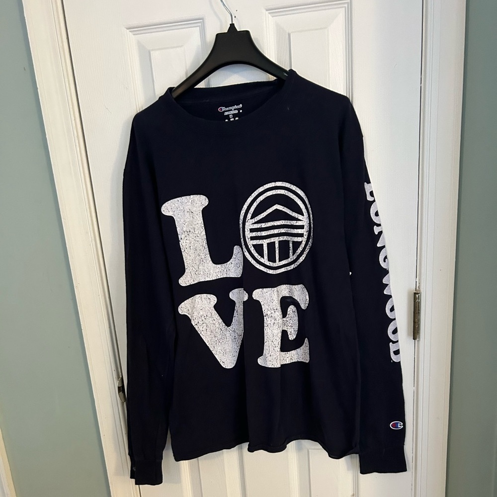 Champion black long sleeve tee shirt